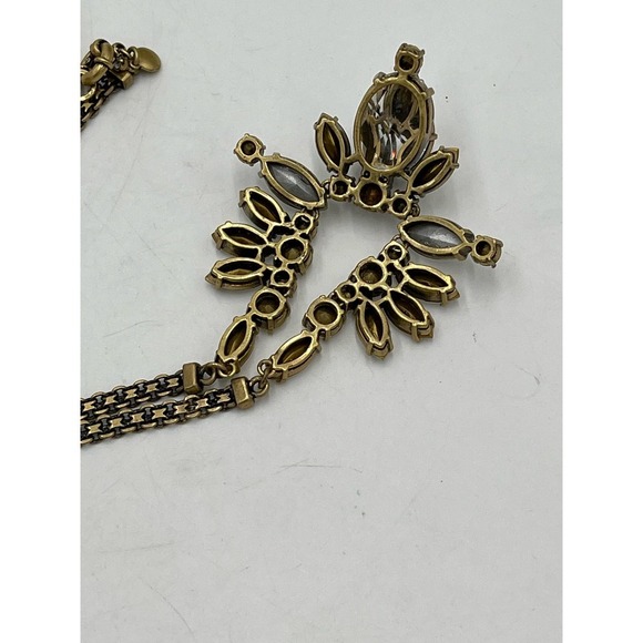 J. Crew Faceted Multi-Shaped Rhinestone‎ Stacked 3D Prong set Necklace on ebay - Picture 10 of 14